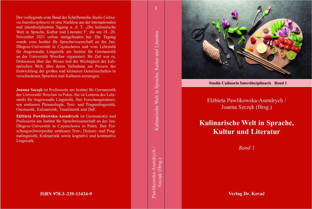 Okładka Studia Culinaria Interdisciplinari - tom 1