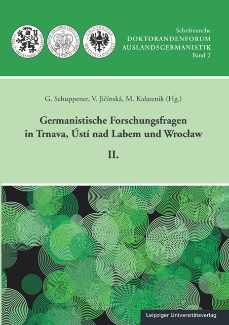 Okładka Schriftenreihe Doktorandenforum Auslandsgermanistik - tom 2