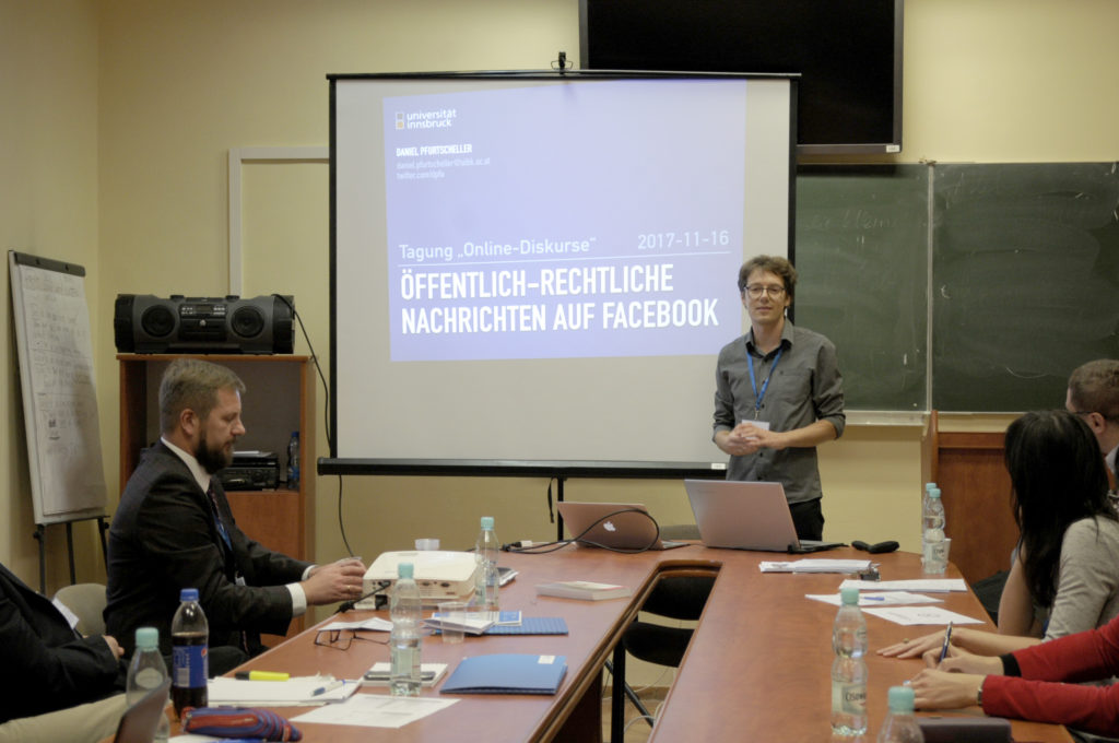 Zdjęcie z konferencji mediolingwistycznej „Online-Diskurse im interkulturellen Gefüge. Wissenstransfer, Öffentlichkeiten, Textsorten“