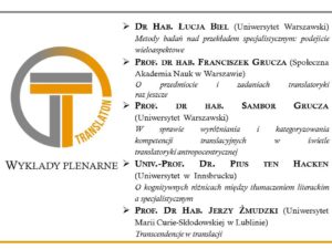 Wykłady plenarne